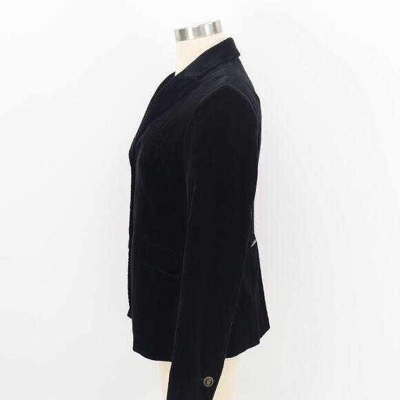 Academia Banana Republic Black Velvet Blazer with Gold Coat of Arms Buttons 4 - Picture 7 of 15